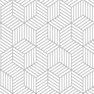 rumsey stripped hexagon 165 l x 205 w geometric peel and stick wallpaper roll